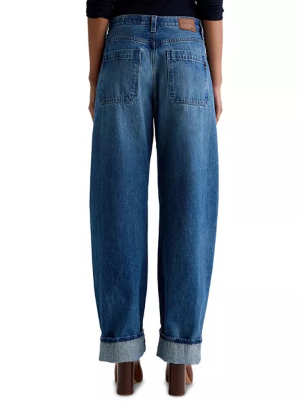 NWT $275 AG Mercer Cuffed High Rise Barrel Jeans Size 31 - Picture 2 of 4